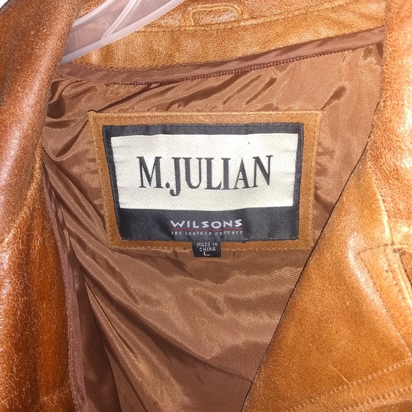 M. Julian Wilson's Leather Cognac Jacket/Coat - Picture 2 of 3